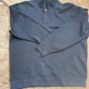 Men's Orvis Heather Blue 1/4 Zip Sweater